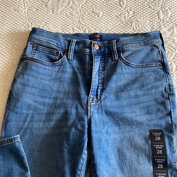 NWT J Crew Factory 9” Mid Rise Skinny Jeans - Picture 4 of 8